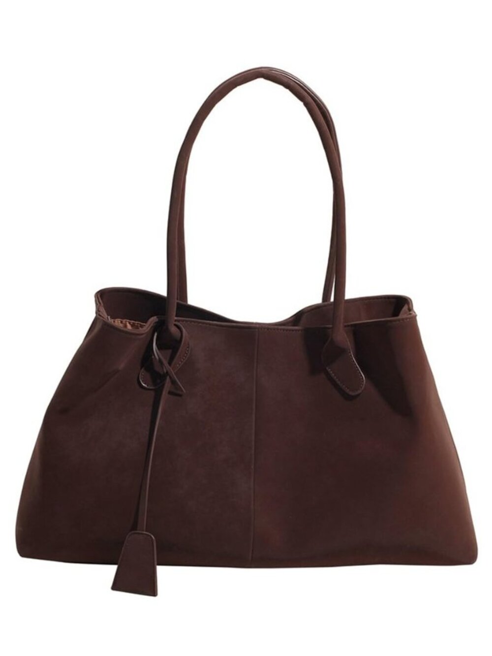 Faux Suede Slouchy Shoulder Bag Women Large Hobo Tote Bag Leather Strap Magnetic
